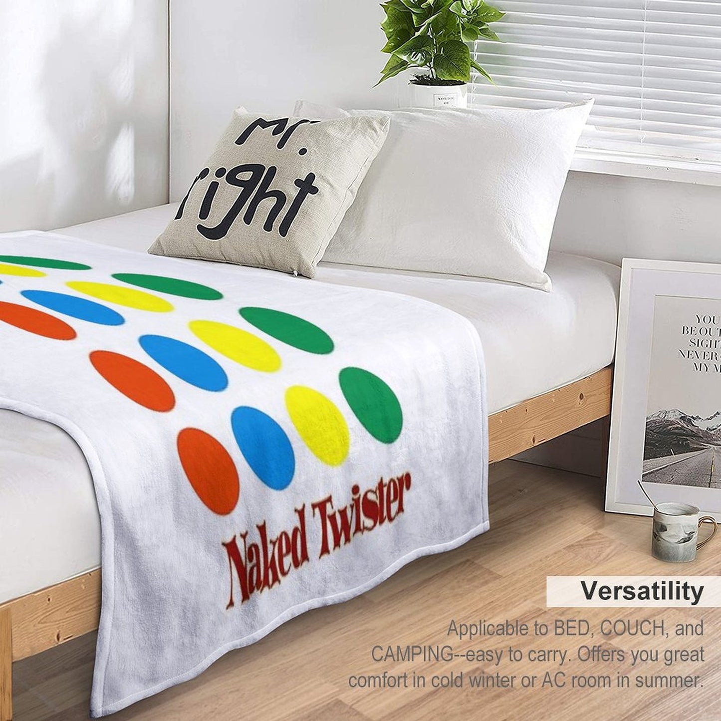 Naked Twister Throw Blanket