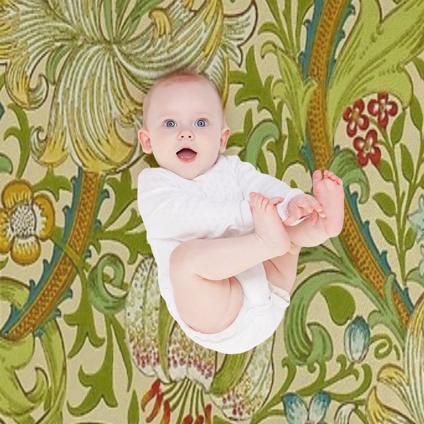 William Morris Golden Lily Throw Blanket