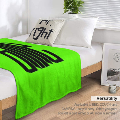 Neon Billie Eilish Art Throw Blanket