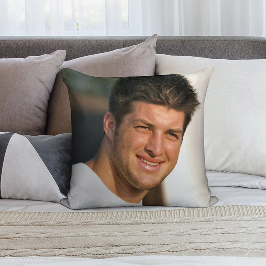 Tim Tebow Soft Hidden Zipper Throw Pillow