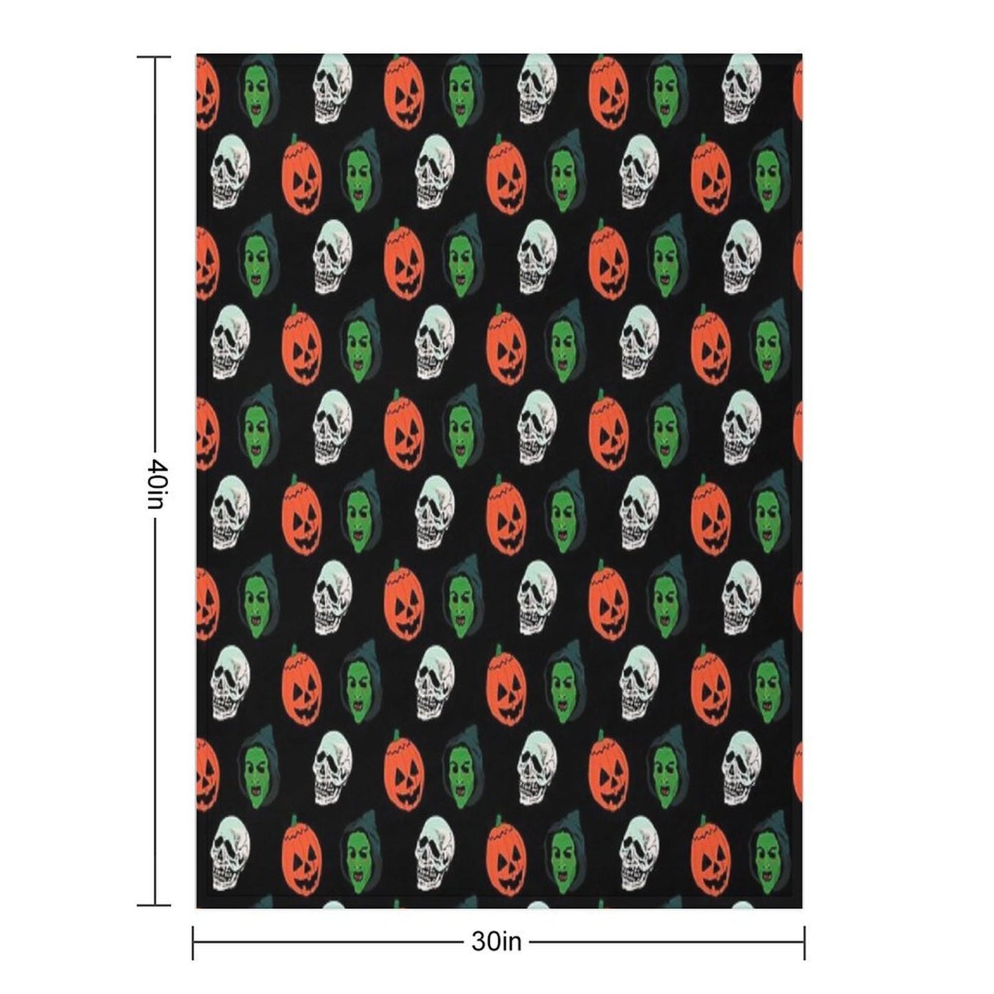 Silver Shamrock Mask Set Throw Blanket