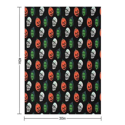 Silver Shamrock Mask Set Throw Blanket