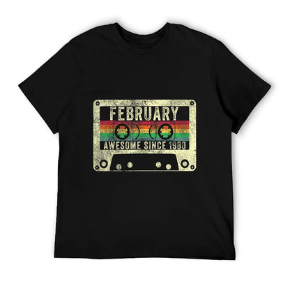 February 1980 40th Birthday Gift Vintage Retro Legend Born  Odor-resistant T-Shirt