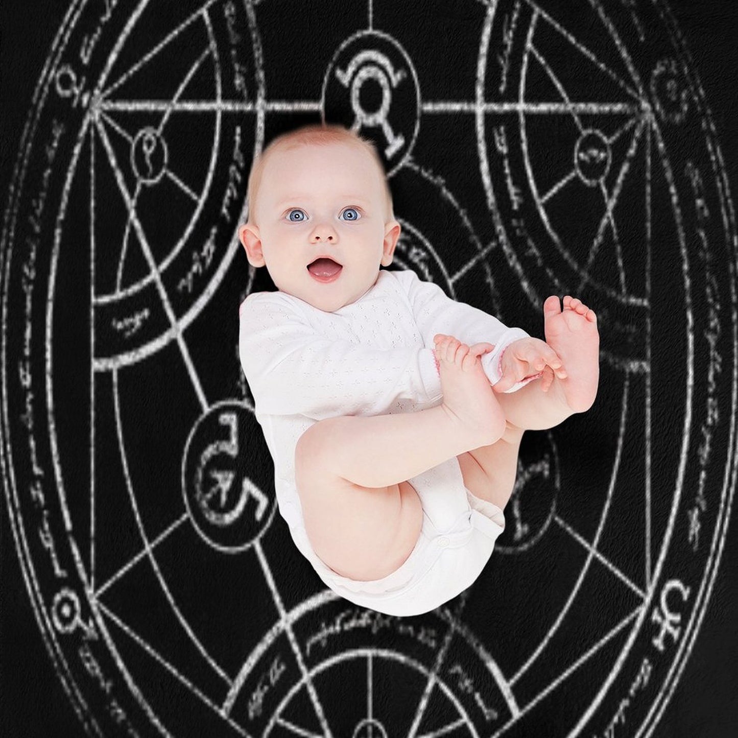 Human Transmutation Circle - Chalk Throw Blanket