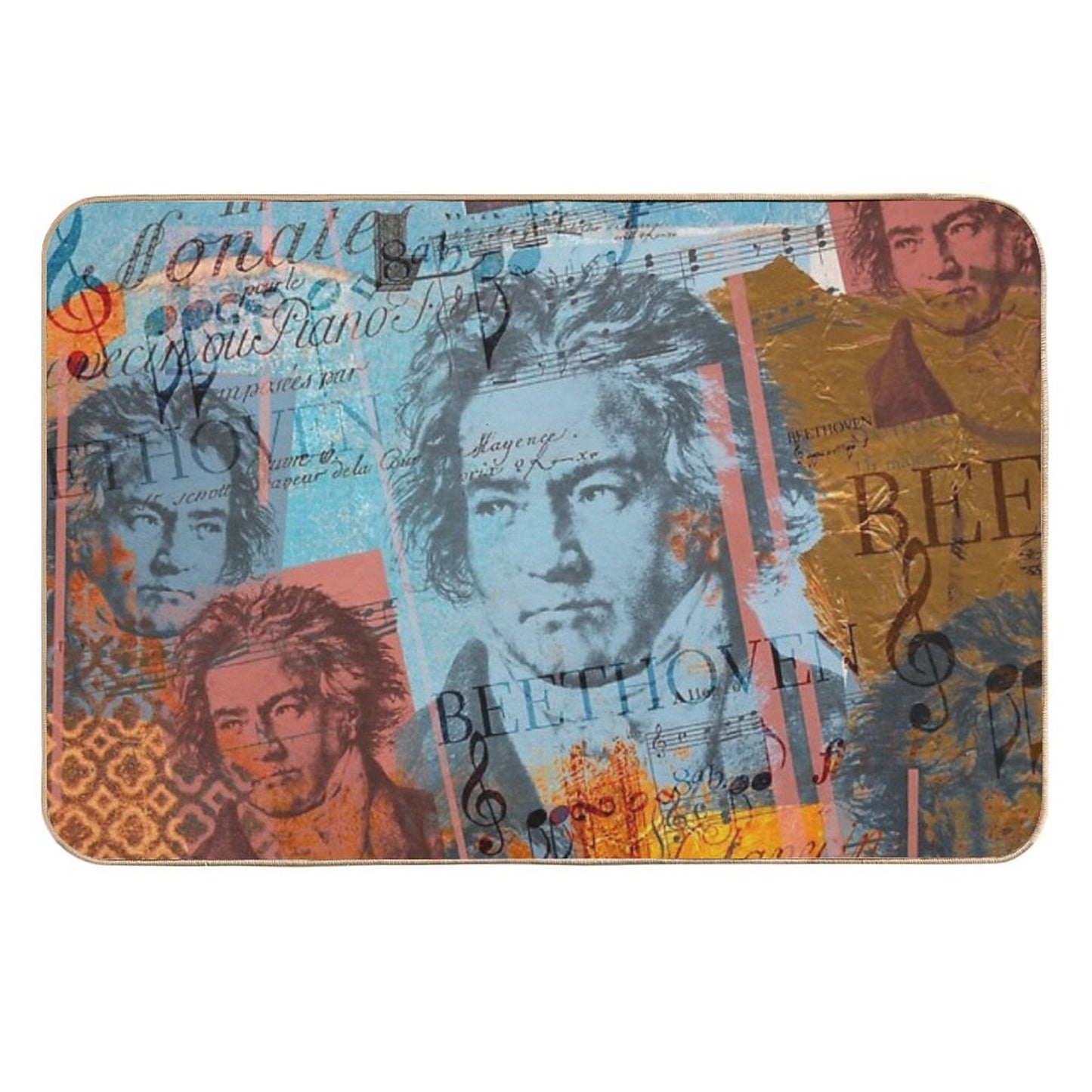 Ludwig Van Beethoven Portrait  Odorless Bath Mat
