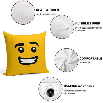 Brick Face - Guy Soft Style Accent Throw Pillow