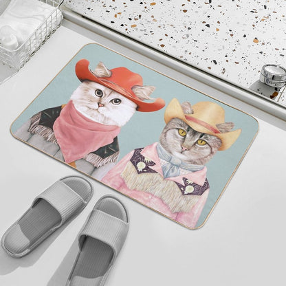Cowboy Cats Bath Mat