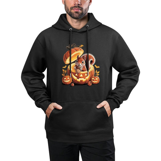 Halloween Squirrel Pumpkin Squirrels Cotton-Polyester Blend Hoodie