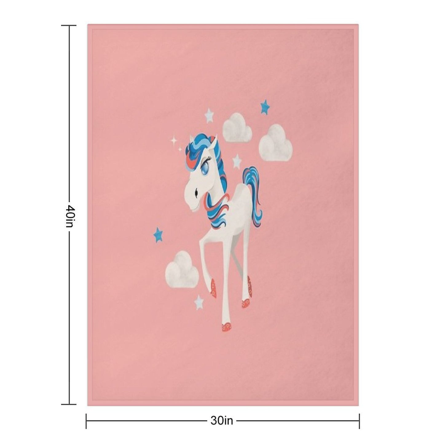 Cute Pony Throw Blanket