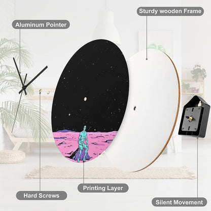 Dr. Manhattan Sitting on Mars (comic) Wall Clock