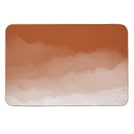 Burnt Orange Watercolor Ombre (burnt Orangewhite) Bath Mat