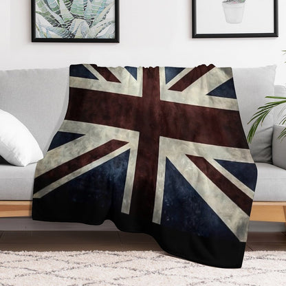 A Grunge Looking Distressed Union Jack Uk Version Throw Blanket