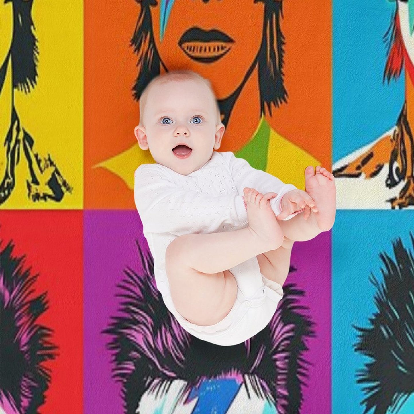 David Bowie Throw Blanket