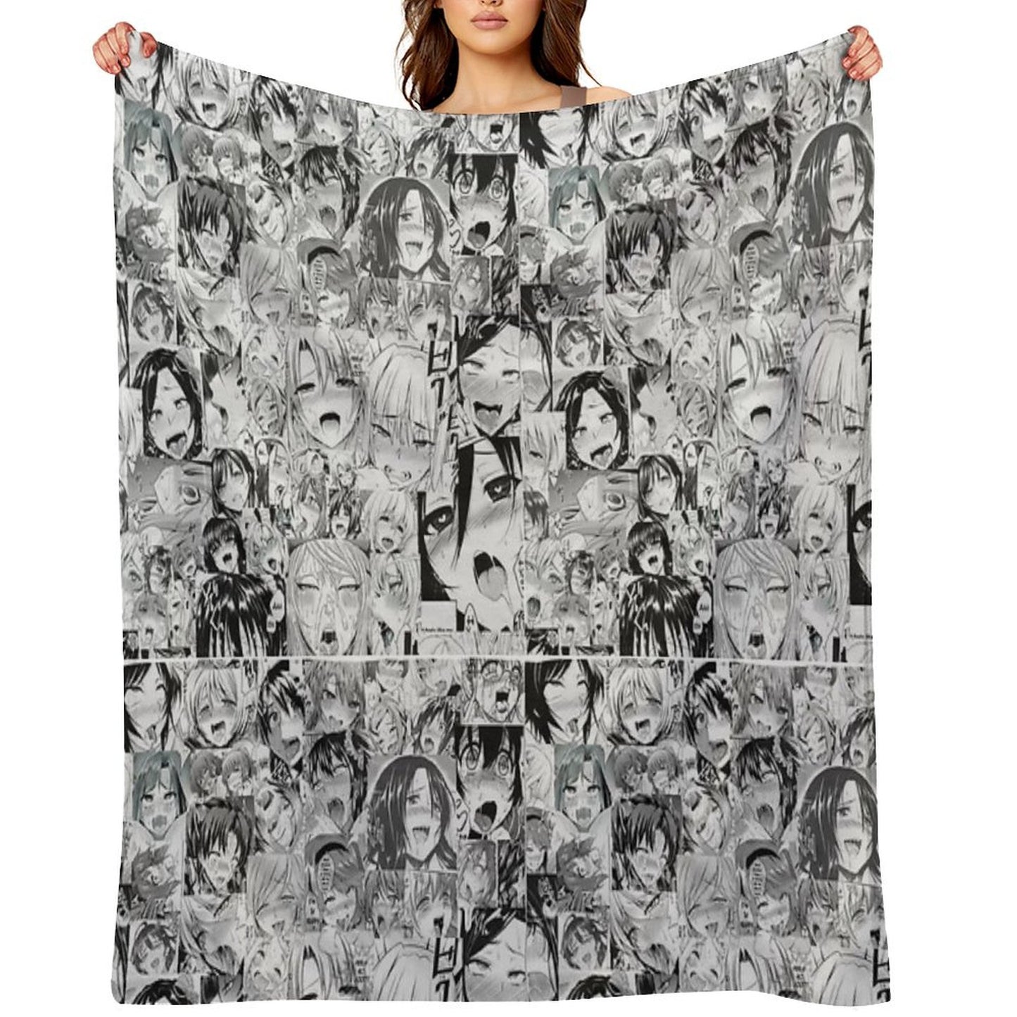 Aygo Hentai Anime Face Throw Blanket
