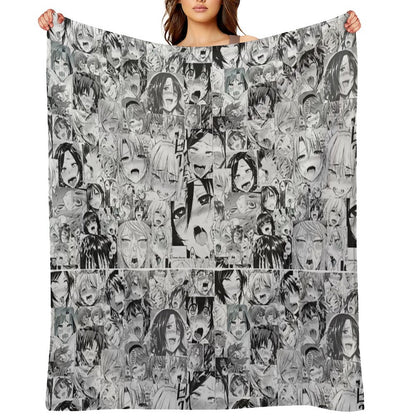 Aygo Hentai Anime Face Throw Blanket