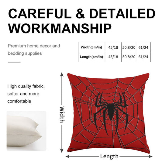 Spiderman Linen Throw Pillow Cover