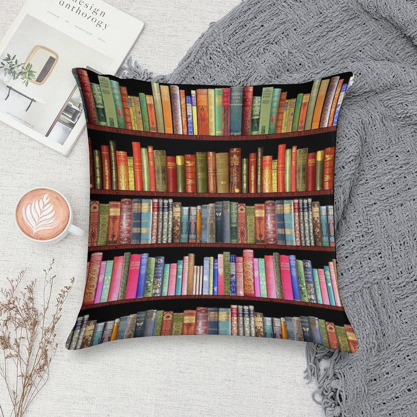 Jane Austen Antique Books, British Antique Books Soft Fade-Resistant Throw Pillow