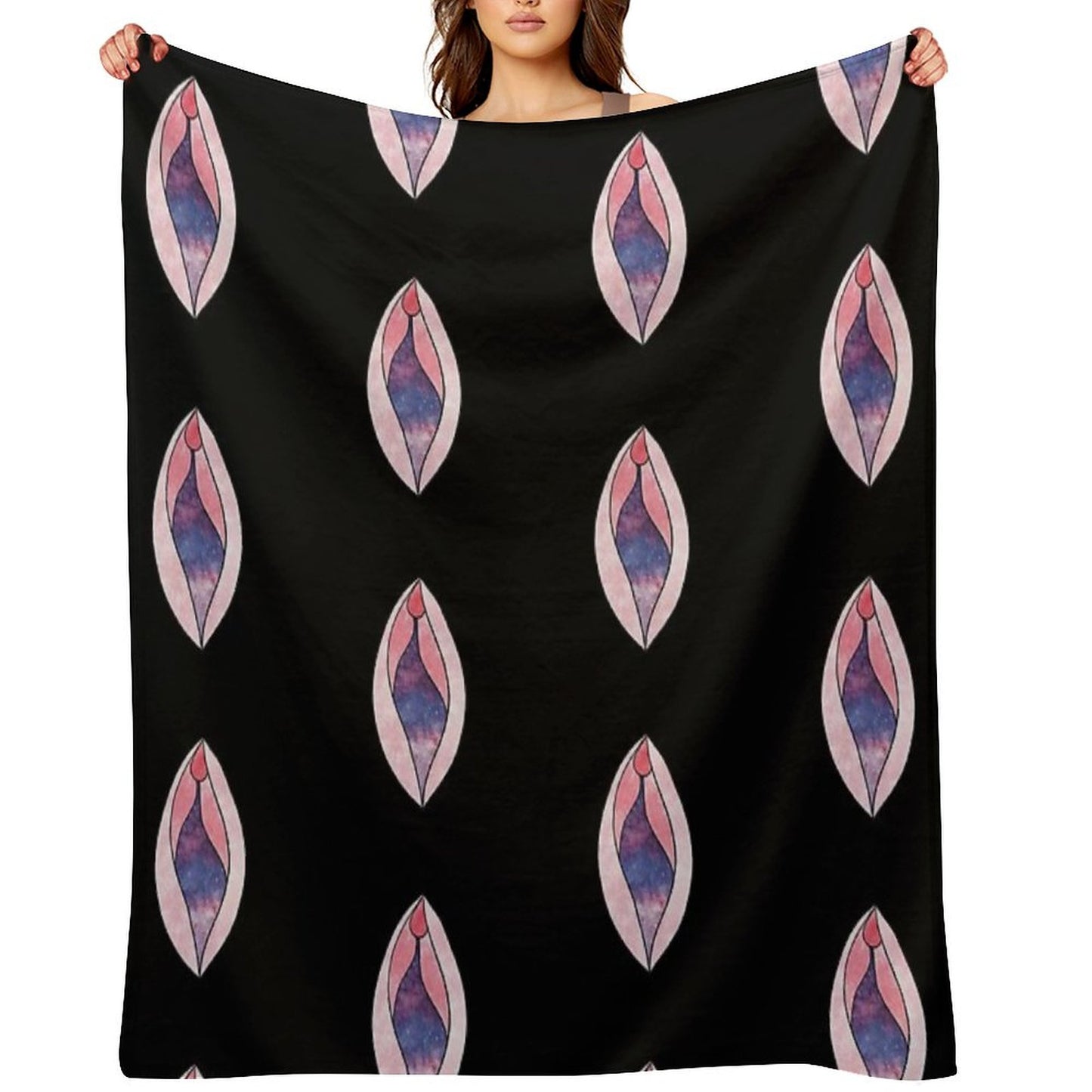 Galaxy Vulva Throw Blanket