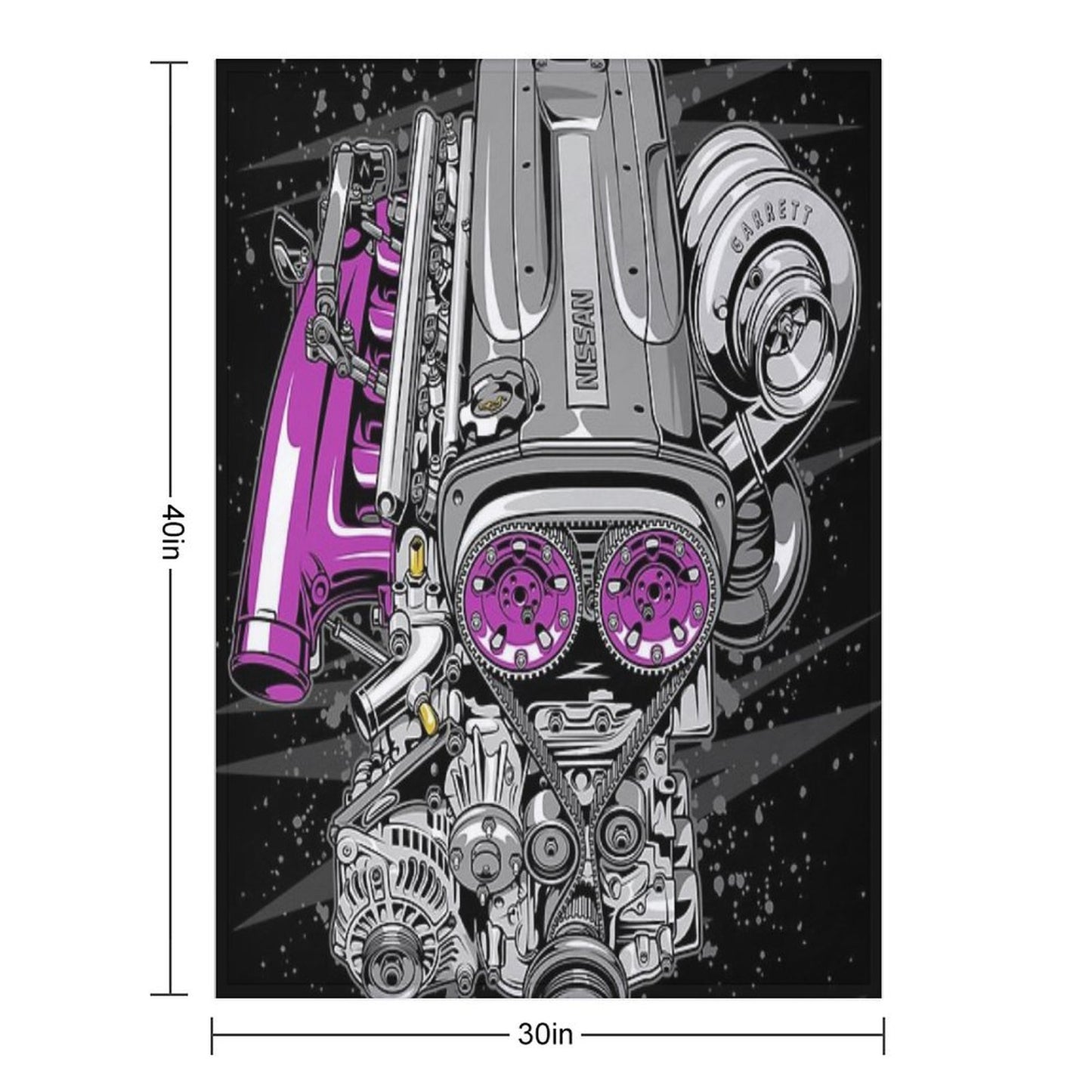 Nissan RB26 Engine Throw Blanket