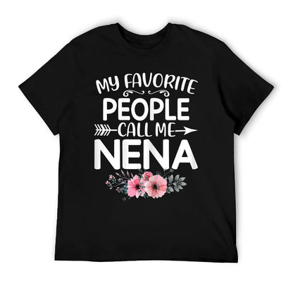 My Favorite People Call Me Nena Cute Pink Floral Mothers Day T-Shirt