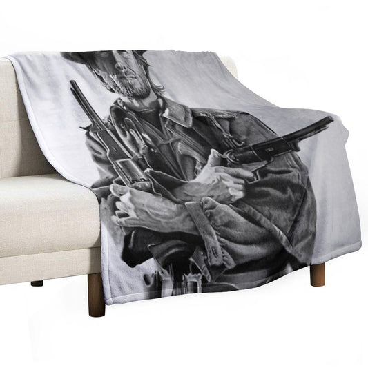 Clint Eastwood Josey Wales  Drawing Throw Blanket