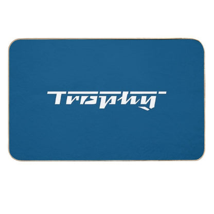 MZ Trophy Logo (white)  Repositionable Bath Mat