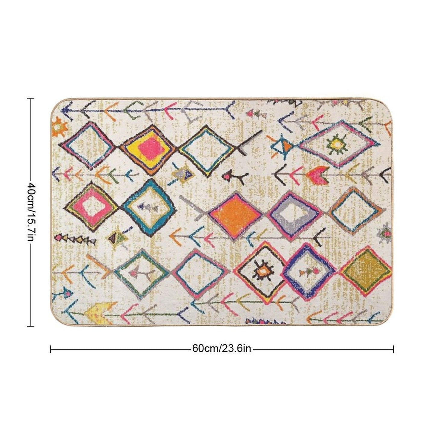 Moroccan Traditional Rug Style Bath Mat
