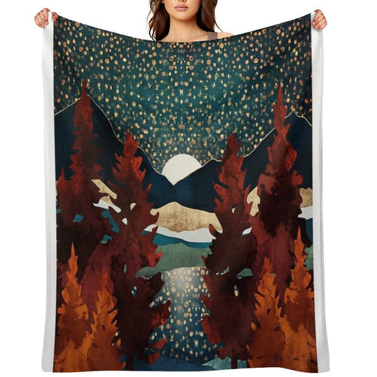 Star Sky Reflection Throw Blanket