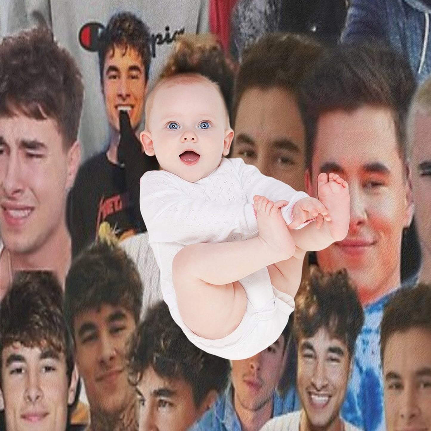 Kian Lawley Photo Collage Throw Blanket