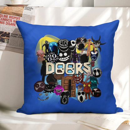 Doors All The Entities New Doors Game Update Linen Throw Pillow Cover
