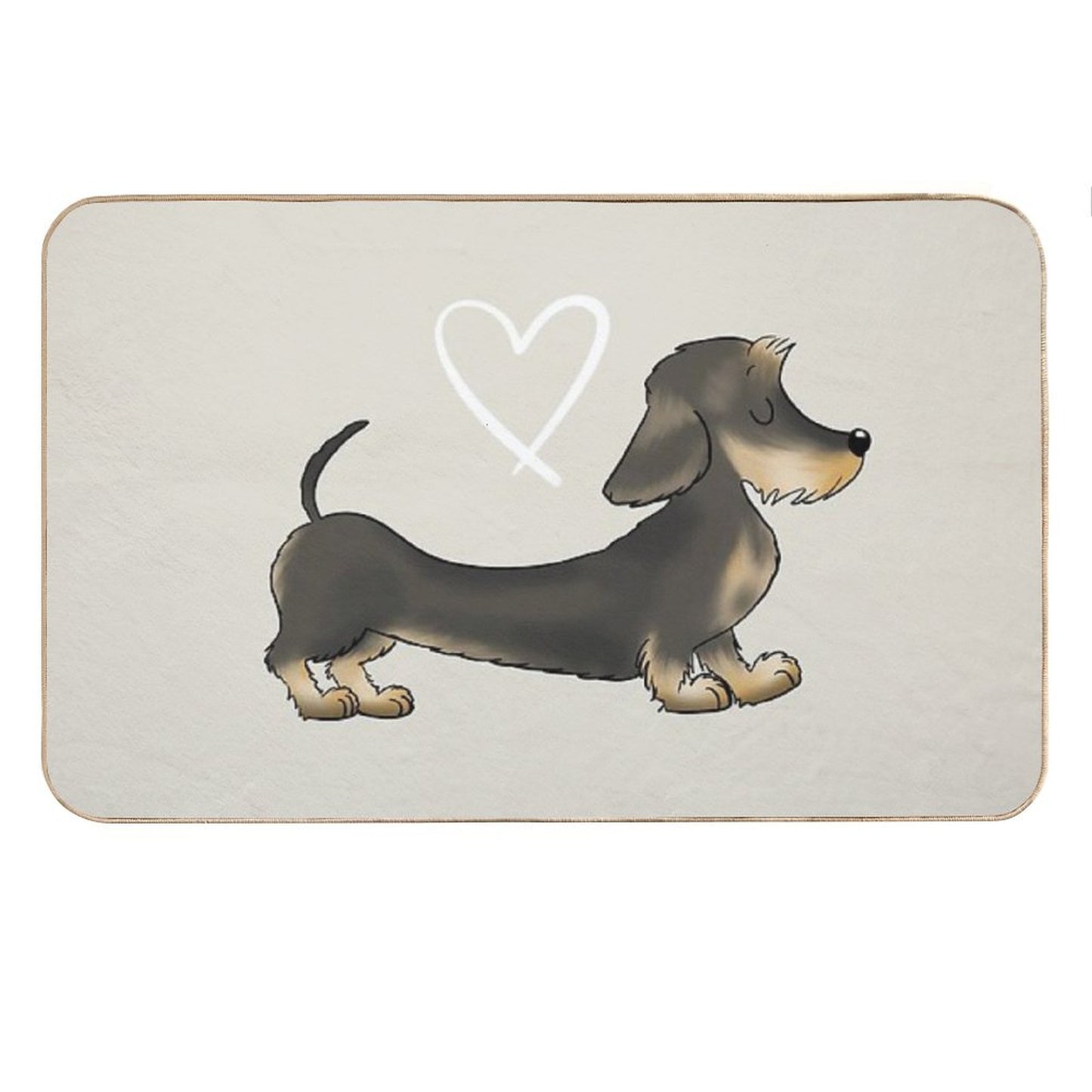 Dachshund Wire Hair Sausage Dog Bath Mat