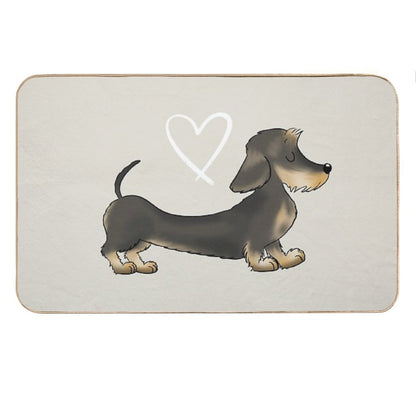 Dachshund Wire Hair Sausage Dog Bath Mat