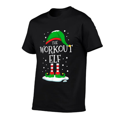 The Workout Elf Christmas Family Matching Xmas Group Funny  Fade-proof Color T-Shirt