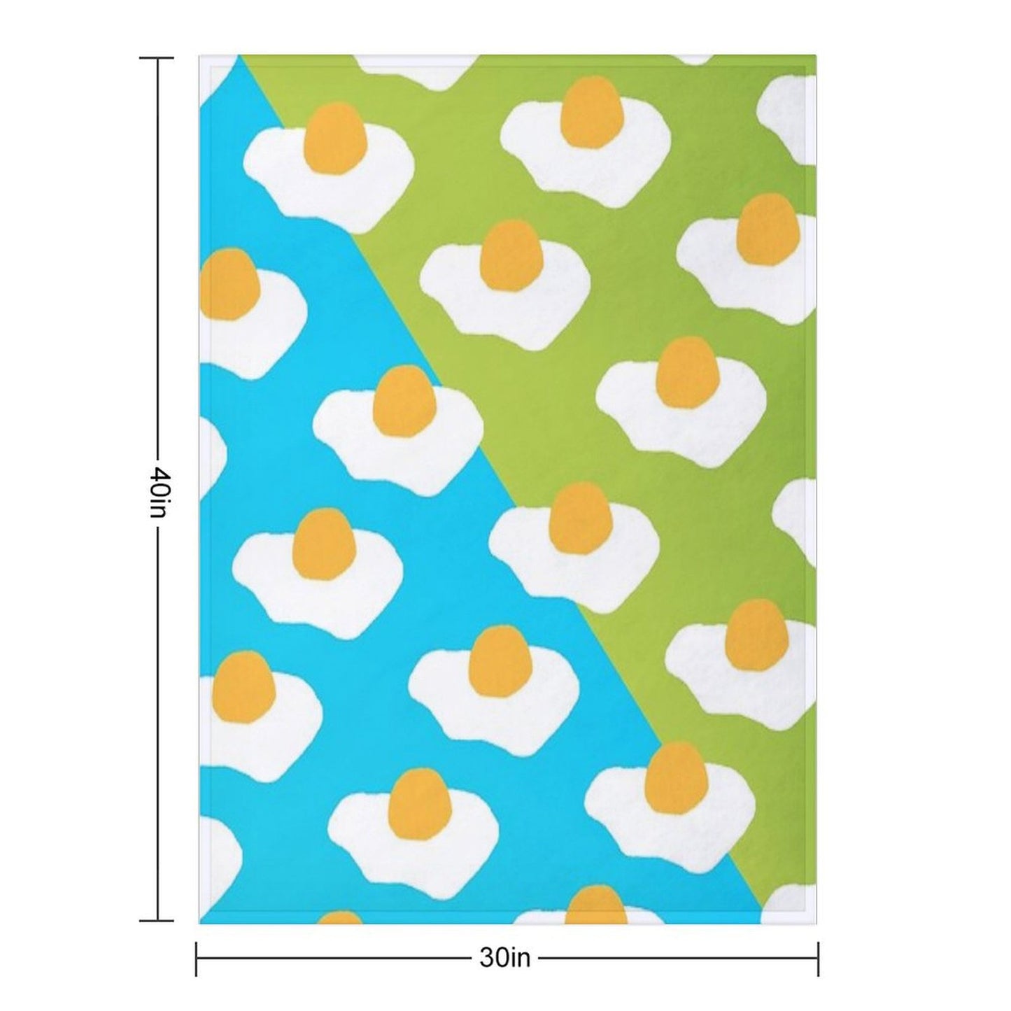 Eggsellent (blue + Green) Throw Blanket