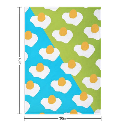 Eggsellent (blue + Green) Throw Blanket