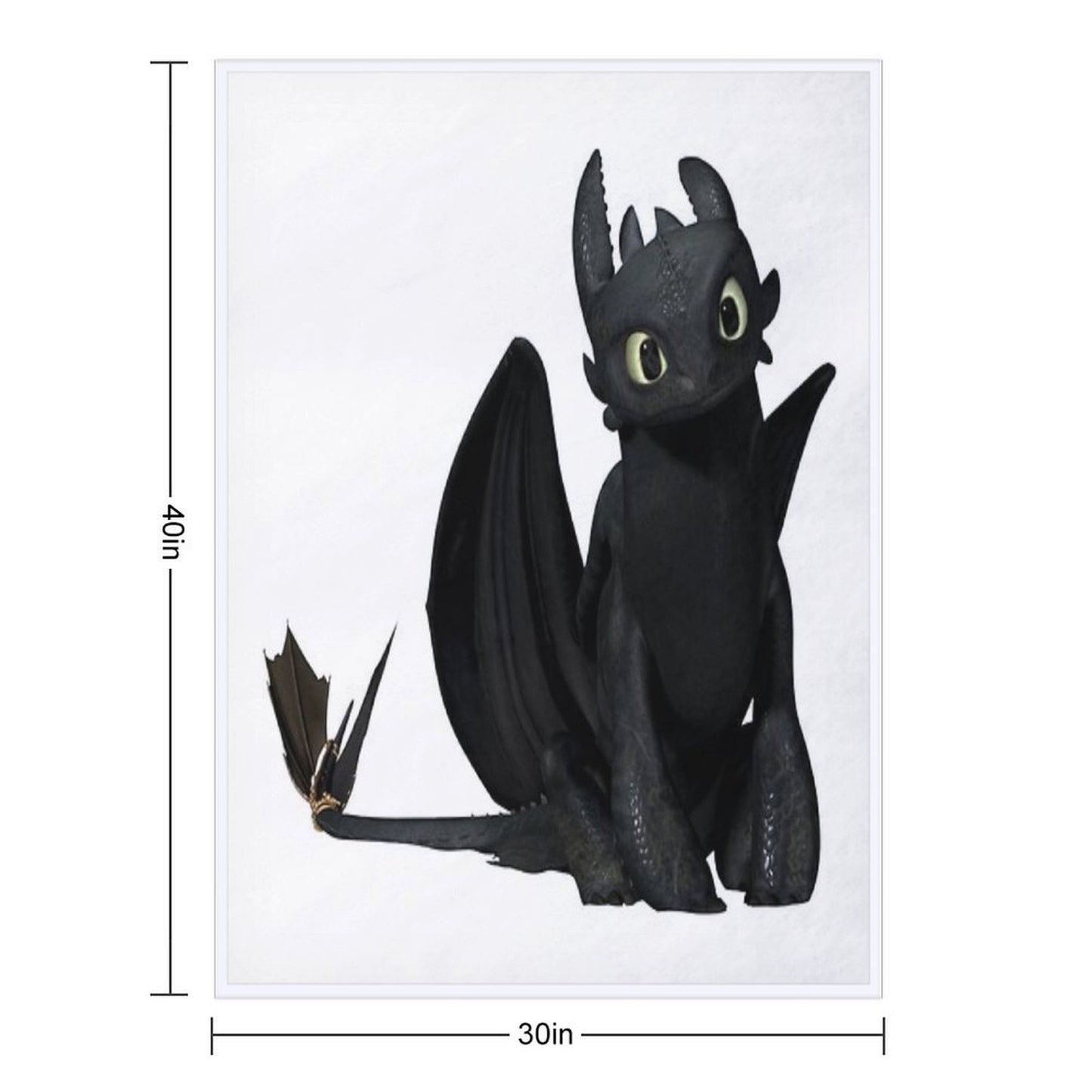 Toothless (Night Fury) Throw Blanket