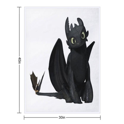 Toothless (Night Fury) Throw Blanket
