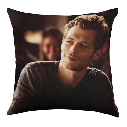 Klaus Mikaelson Linen Throw Pillow Cover