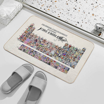 Periodic Table Fire Emblem  Eco-Friendly Bath Mat