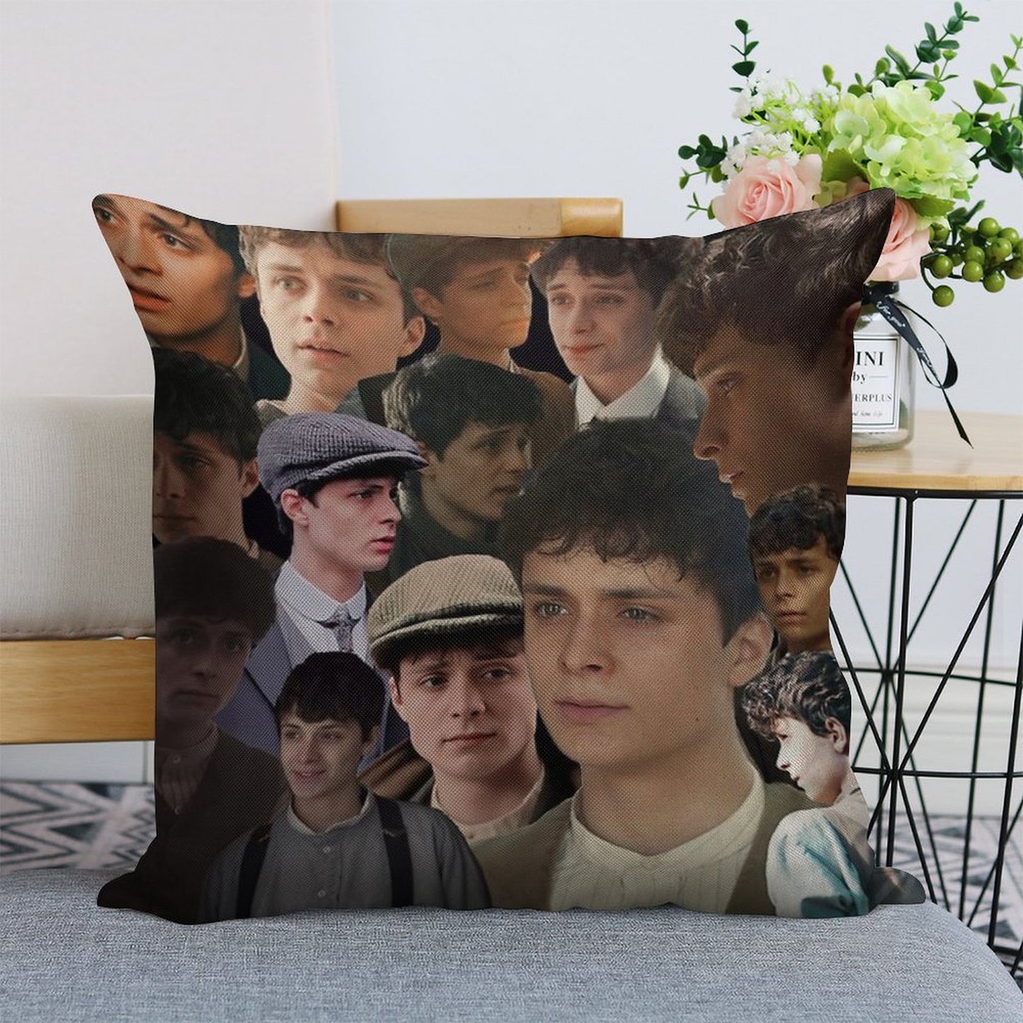 Gilbert Blythe Collage Linen Throw Pillow Cover