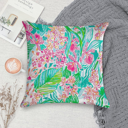 Orchid Summer Soft Home Decor Throw Pillow