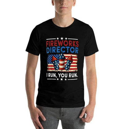 Fireworks Director I Run You Run 4th Of July Men Boys  Eco-friendly Material T-Shirt