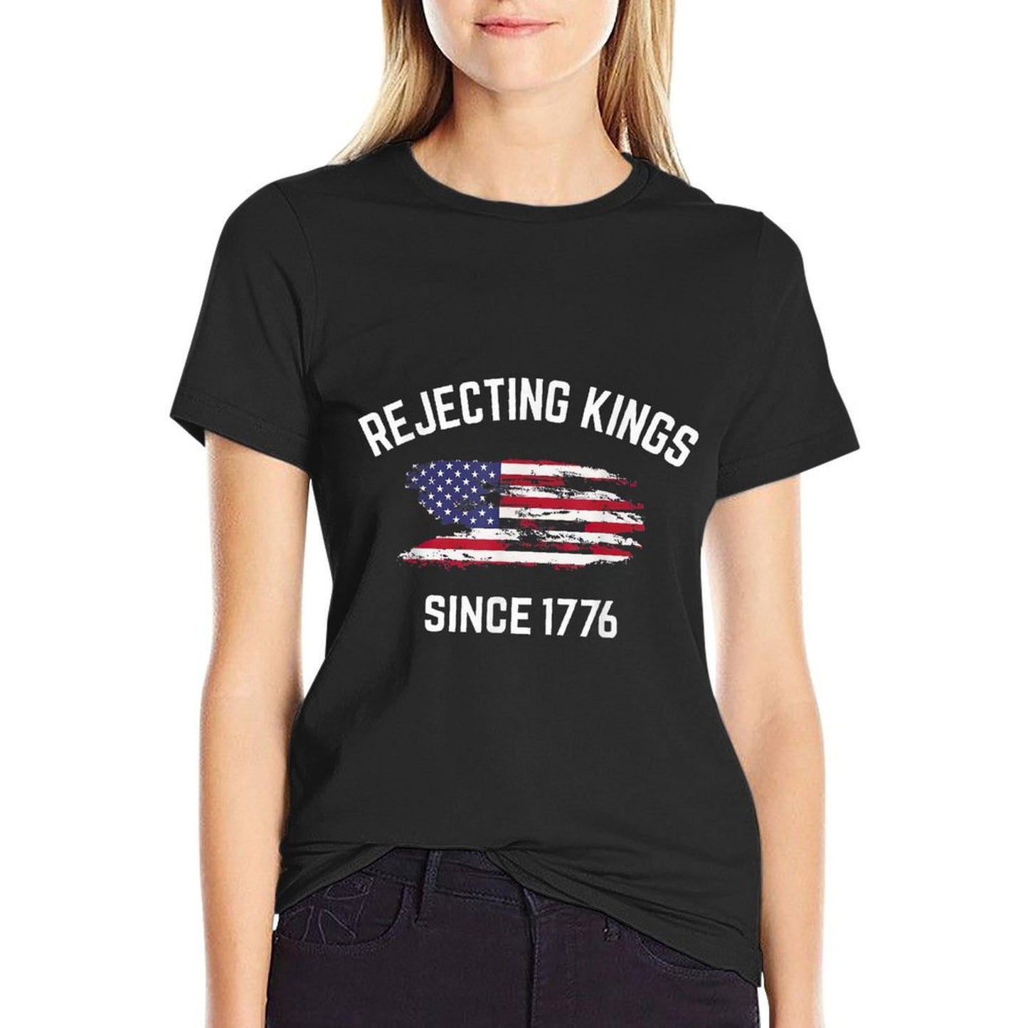 Rejecting Kings Since 1776 Patriotic USA 4th Of July  Moisture-wicking T-Shirt
