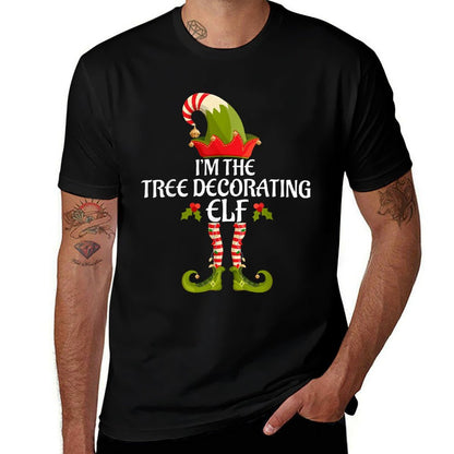 Tree Decorating Elf Family Matching Christmas Pajamas 2023  Durable T-Shirt