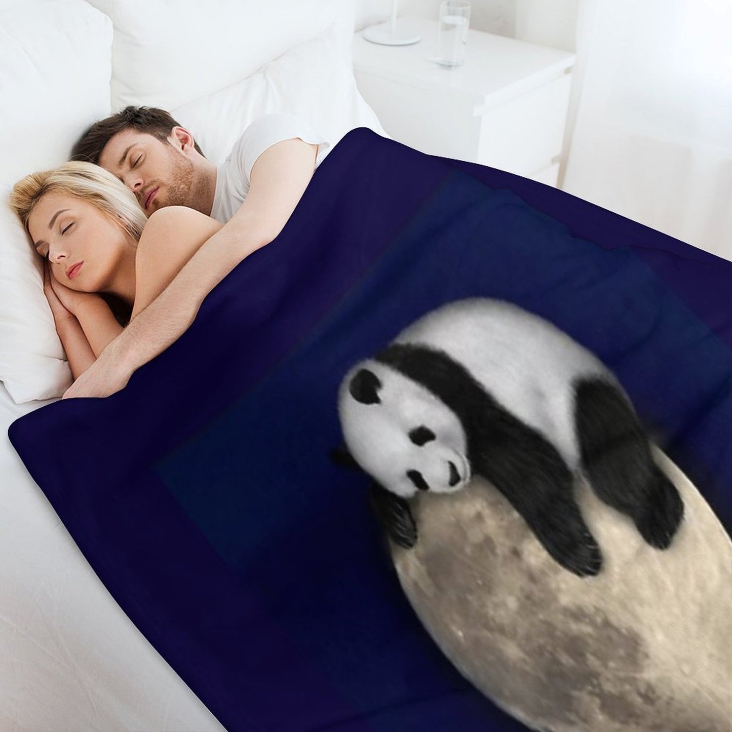 Sleeping on The Moon Throw Blanket