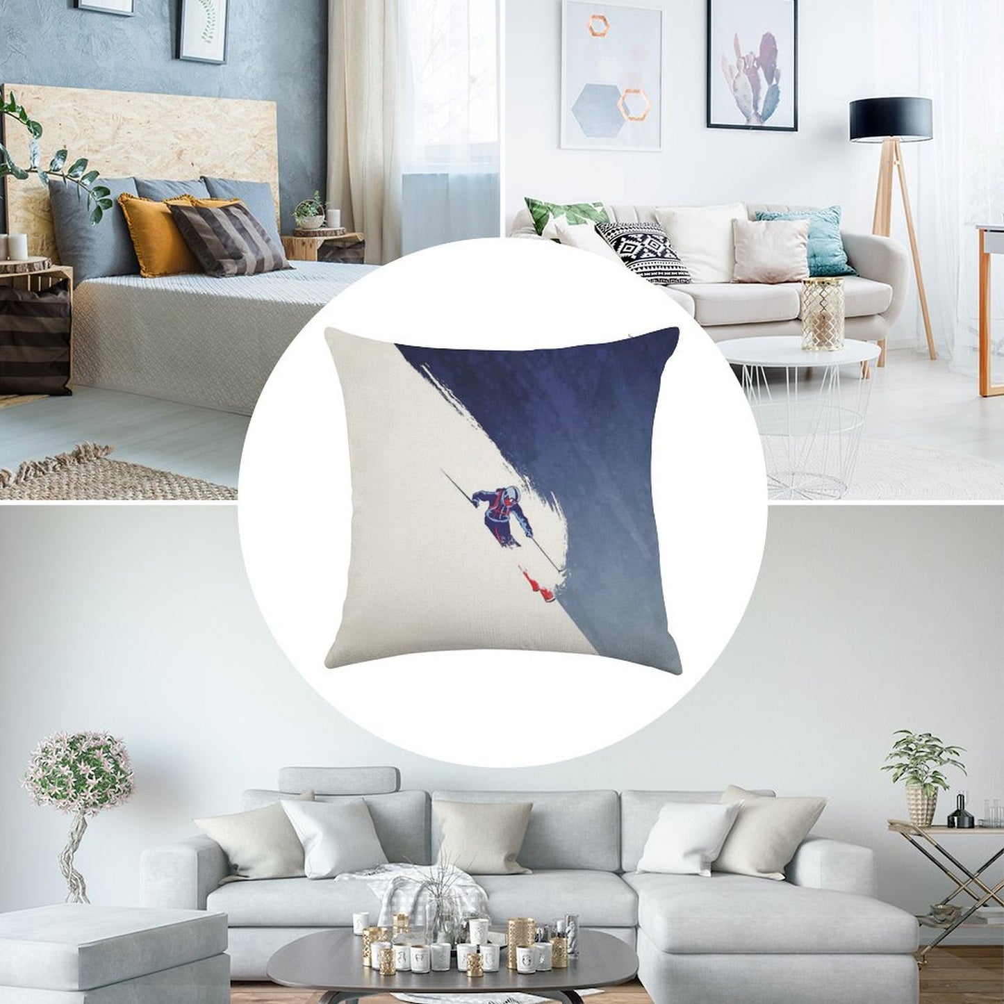 Powder to The People Linen Throw Pillow Cover