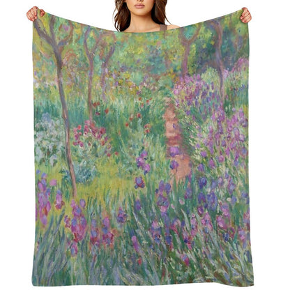 The Artist's Garden at Giverny Throw Blanket