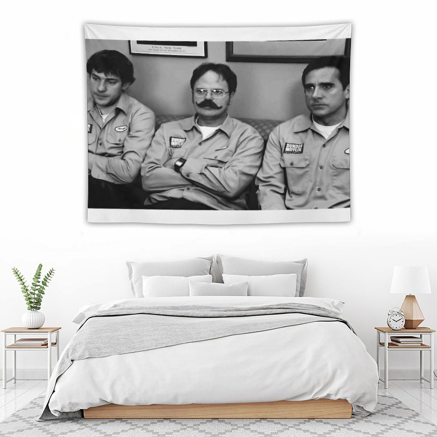 Jim, Dwight And Michael at Utica Tapestry