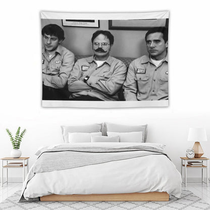 Jim, Dwight And Michael at Utica Tapestry