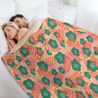 Bright Florals Throw Blanket